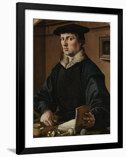 Portrait of a man, possibly Pieter Gerritsz Bicker, 1529-Maerten van Heemskerck-Framed Giclee Print