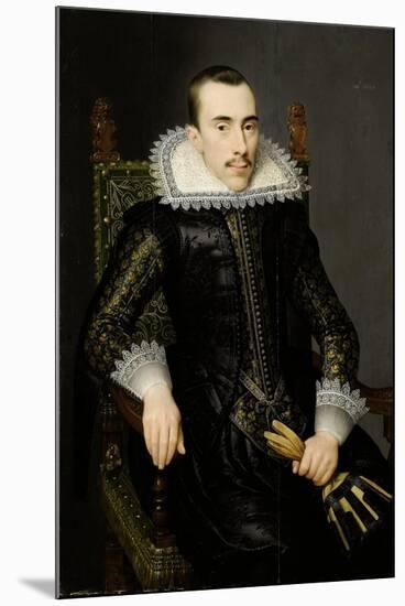 Portrait of a Man, Possibly Walterus Fourmenois (A Man from the Boudaen Courten Family)-Salomon Mesdach-Mounted Art Print