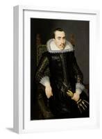 Portrait of a Man, Possibly Walterus Fourmenois (A Man from the Boudaen Courten Family)-Salomon Mesdach-Framed Art Print