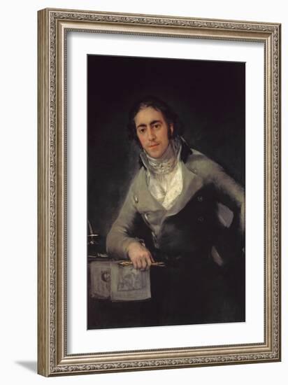 Portrait of a Man Presumed to Be Don Evaristo Perez De Castro-Francisco de Goya-Framed Giclee Print