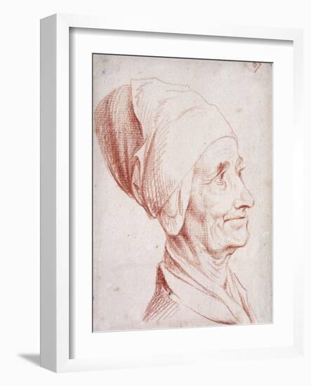 Portrait of a Man Said to Be Voltaire, Small Bust-Length, in Profile-Daniel Chodowiecki-Framed Giclee Print