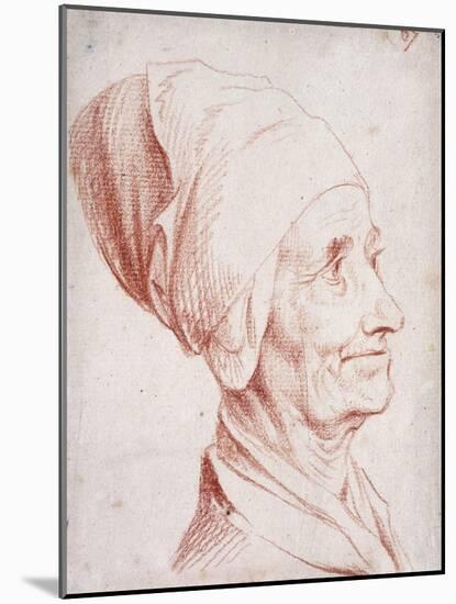 Portrait of a Man Said to Be Voltaire, Small Bust-Length, in Profile-Daniel Chodowiecki-Mounted Giclee Print