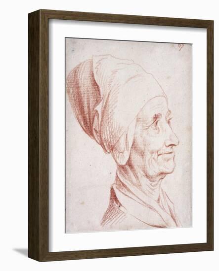 Portrait of a Man Said to Be Voltaire, Small Bust-Length, in Profile-Daniel Nikolaus Chodowiecki-Framed Giclee Print