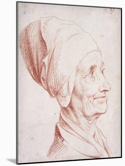 Portrait of a Man Said to Be Voltaire, Small Bust-Length, in Profile-Daniel Nikolaus Chodowiecki-Mounted Giclee Print