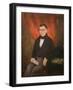 Portrait of a Man Seated-William Robert Hill-Framed Giclee Print