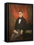 Portrait of a Man Seated-William Robert Hill-Framed Stretched Canvas