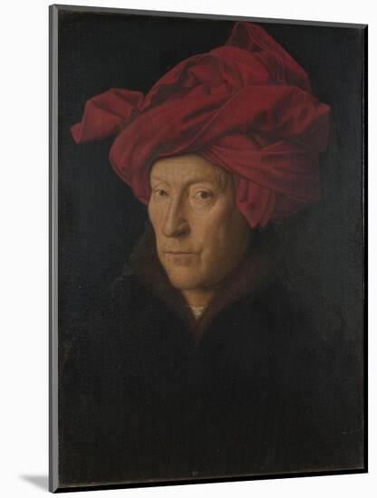 Portrait of a Man (Self Portrai), 1433-Jan van Eyck-Mounted Giclee Print