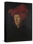 Portrait of a Man (Self Portrai), 1433-Jan van Eyck-Framed Stretched Canvas