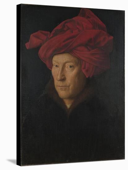 Portrait of a Man (Self Portrai), 1433-Jan van Eyck-Stretched Canvas