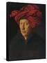 'Portrait of a Man (Self Portrait?)', 1433-Jan Van Eyck-Framed Stretched Canvas