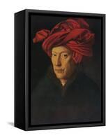 'Portrait of a Man (Self Portrait?)', 1433-Jan Van Eyck-Framed Stretched Canvas