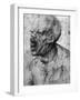 Portrait of a Man Shouting-Leonardo da Vinci-Framed Photographic Print