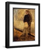 Portrait of a Man Standing with His Hands in His Pockets-Edgar Degas-Framed Giclee Print