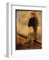 Portrait of a Man Standing with His Hands in His Pockets-Edgar Degas-Framed Giclee Print