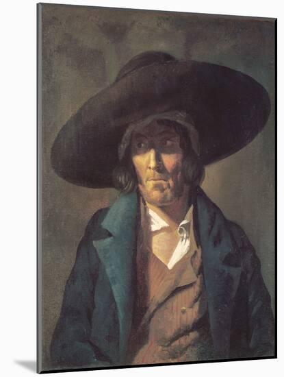 Portrait of a Man, the Vendean, C.1822-23 (Oil on Canvas)-Theodore Gericault-Mounted Giclee Print