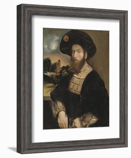 Portrait of a Man Wearing a Black Beret, c.1530-Dosso Dossi-Framed Giclee Print