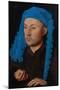 Portrait of a Man with a Blue Chaperon (Man with Rin)-Jan van Eyck-Mounted Giclee Print