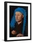 Portrait of a Man with a Blue Chaperon (Man with Rin)-Jan van Eyck-Framed Giclee Print