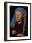 Portrait of a Man with a Blue Chaperon (Man with Ring), C.1429 (Oil on Wood)-Jan van Eyck-Framed Giclee Print