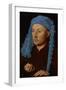 Portrait of a Man with a Blue Chaperon (Man with Ring), C.1429 (Oil on Wood)-Jan van Eyck-Framed Giclee Print