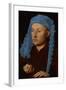 Portrait of a Man with a Blue Chaperon (Man with Ring), C.1429 (Oil on Wood)-Jan van Eyck-Framed Giclee Print