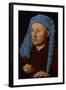 Portrait of a Man with a Blue Chaperon (Man with Ring), C.1429 (Oil on Wood)-Jan van Eyck-Framed Giclee Print