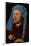 Portrait of a Man with a Blue Chaperon (Man with Ring), C.1429 (Oil on Wood)-Jan van Eyck-Framed Giclee Print