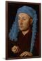 Portrait of a Man with a Blue Chaperon (Man with Ring), C.1429 (Oil on Wood)-Jan van Eyck-Framed Giclee Print