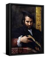 Portrait of a Man with a Book-Parmigianino-Framed Stretched Canvas