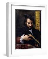 Portrait of a Man with a Book-Parmigianino-Framed Giclee Print