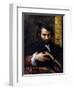 Portrait of a Man with a Book-Parmigianino-Framed Giclee Print