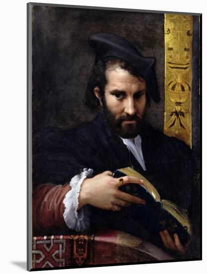 Portrait of a Man with a Book-Parmigianino-Mounted Giclee Print