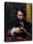 Portrait of a Man with a Book-Parmigianino-Stretched Canvas