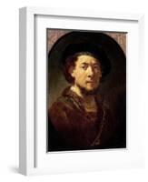 Portrait of a Man with a Gold Chain Or, Self Portrait with Beard, 1634-36-Rembrandt van Rijn-Framed Giclee Print