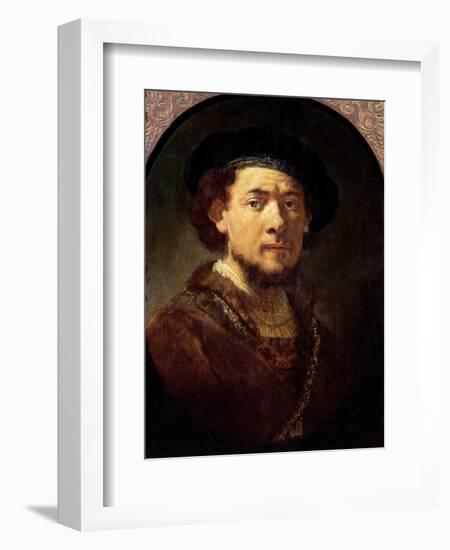 Portrait of a Man with a Gold Chain Or, Self Portrait with Beard, 1634-36-Rembrandt van Rijn-Framed Giclee Print