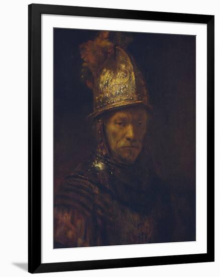 Portrait of a Man with a Golden Helmet, C. 1650-55-Rembrandt van Rijn-Framed Giclee Print