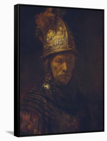 Portrait of a Man with a Golden Helmet, C. 1650-55-Rembrandt van Rijn-Framed Stretched Canvas