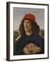 Portrait of a Man with a Medal of Cosimo the Elder-Sandro Botticelli-Framed Giclee Print