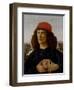 Portrait of a Man with a Medal of Cosimo the Elder-Sandro Botticelli-Framed Art Print