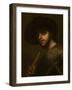 Portrait of a man with a pipe or flute by Giorgione-null-Framed Giclee Print