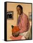 Portrait of a Man with a Pumpkin, C.1914-29 (Oil on Canvas)-Walter Ufer-Framed Stretched Canvas