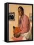 Portrait of a Man with a Pumpkin, C.1914-29 (Oil on Canvas)-Walter Ufer-Framed Stretched Canvas