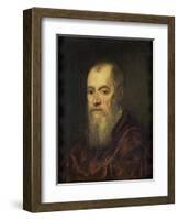 Portrait of a Man with a Red Cloak, 1555-80-Jacopo Robusti Tintoretto-Framed Giclee Print