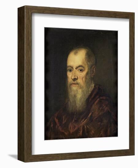 Portrait of a Man with a Red Cloak, 1555-80-Jacopo Robusti Tintoretto-Framed Giclee Print