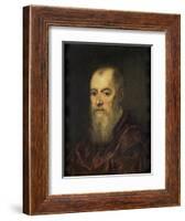 Portrait of a Man with a Red Cloak, 1555-80-Jacopo Robusti Tintoretto-Framed Giclee Print