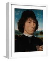 Portrait of a Man with a Roman Medal-Hans Memling-Framed Giclee Print