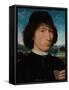 Portrait of a Man with a Roman Medal-Hans Memling-Framed Stretched Canvas