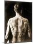 Portrait of a Man with an Elaborate Back-Piece Tattoo C.1910-null-Mounted Photographic Print