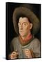 Portrait of a Man with Carnation and the Order of Saint Anthony-Jan van Eyck-Framed Stretched Canvas