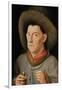 Portrait of a Man with Carnation and the Order of Saint Anthony-Jan van Eyck-Framed Giclee Print